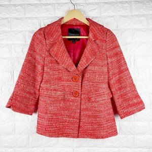 Classiques Entier Red Boucle Tweed Blazer XS